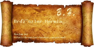 Brüszler Hermia névjegykártya